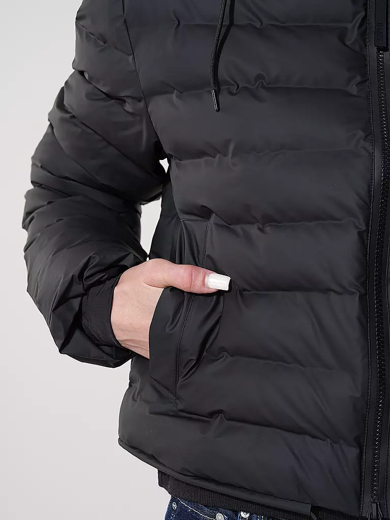 RAINS Steppjacke LOHJA SHORT PUFFER JACKET schwarz