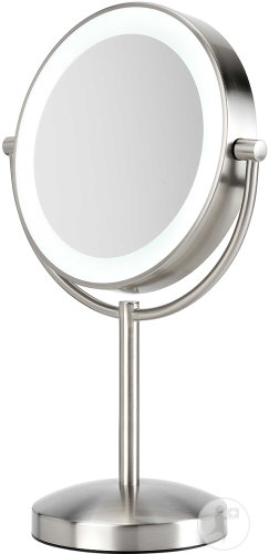 BaByliss Miroir Double Face Acier Brossé Éclairage LED 1 Pièce