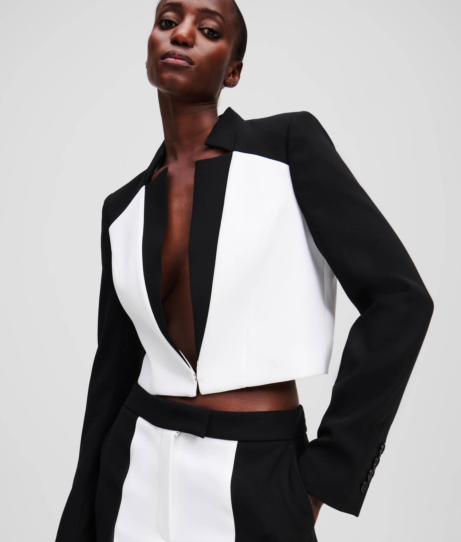 BLAZER AJUSTÉ À BLOCS DE COULEURS