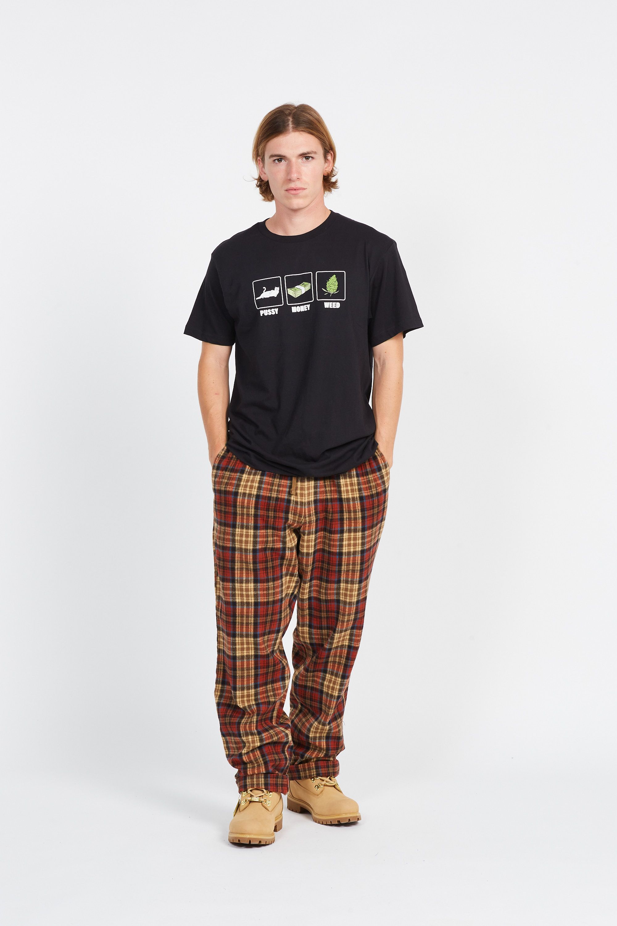 RIPNDIP T-shirt Pu$$y, Money, Weed Tee Noir