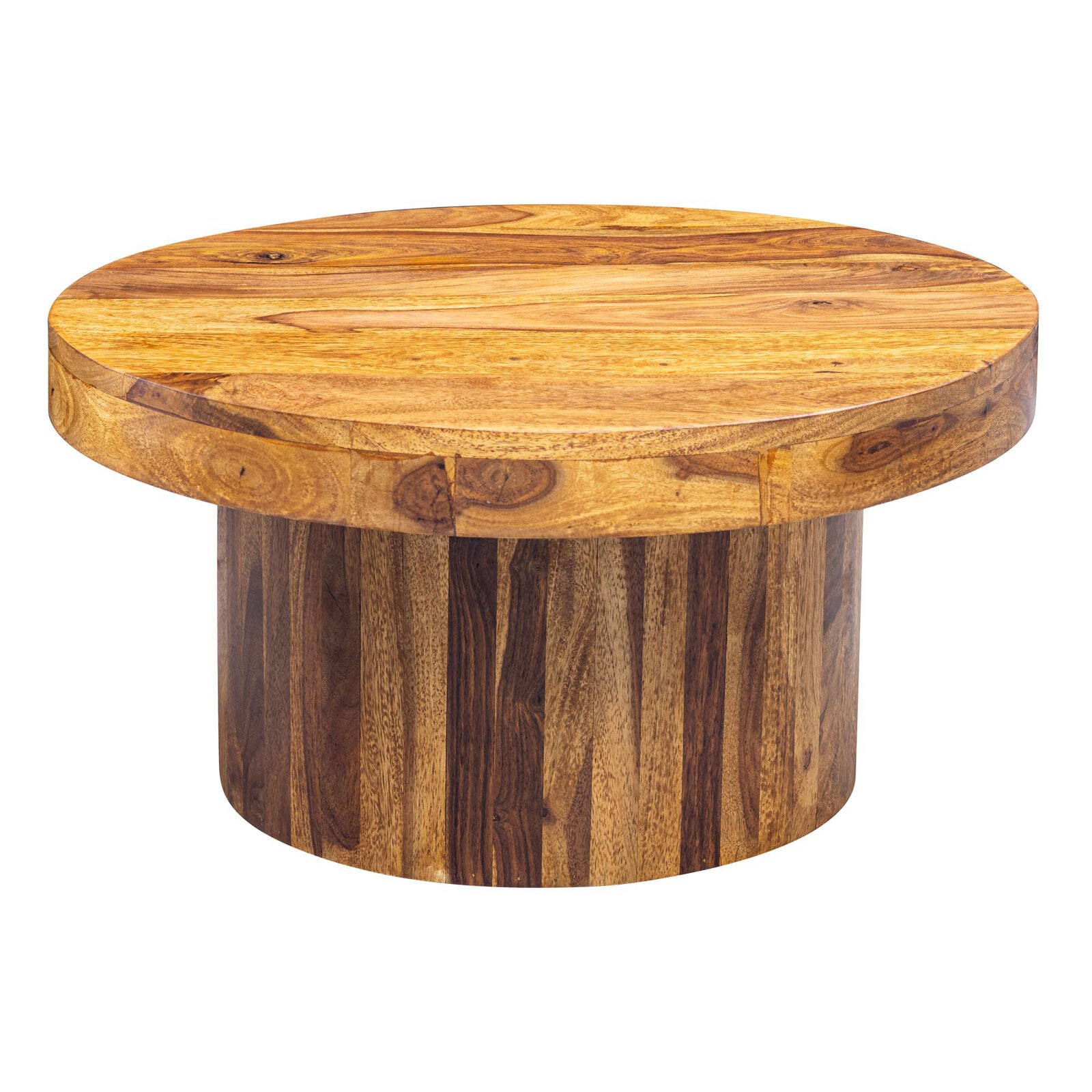 CASAVANTI Couchtisch rund 60 x 60 cm Sheesham Massivholz