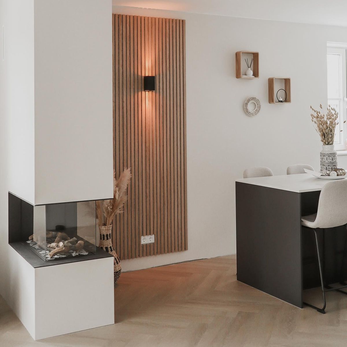 Set van 2 moderne wandlampen zwart vierkant 2-lichts - Sandy