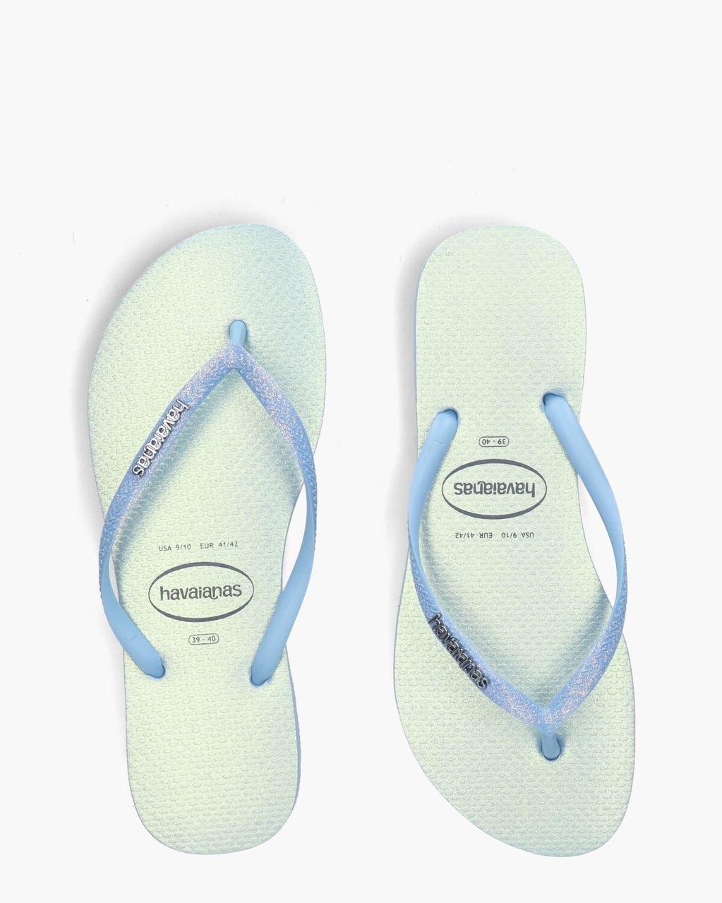 Havaianas Slim Glitter Iridescent Lichtblauw Damesslippers