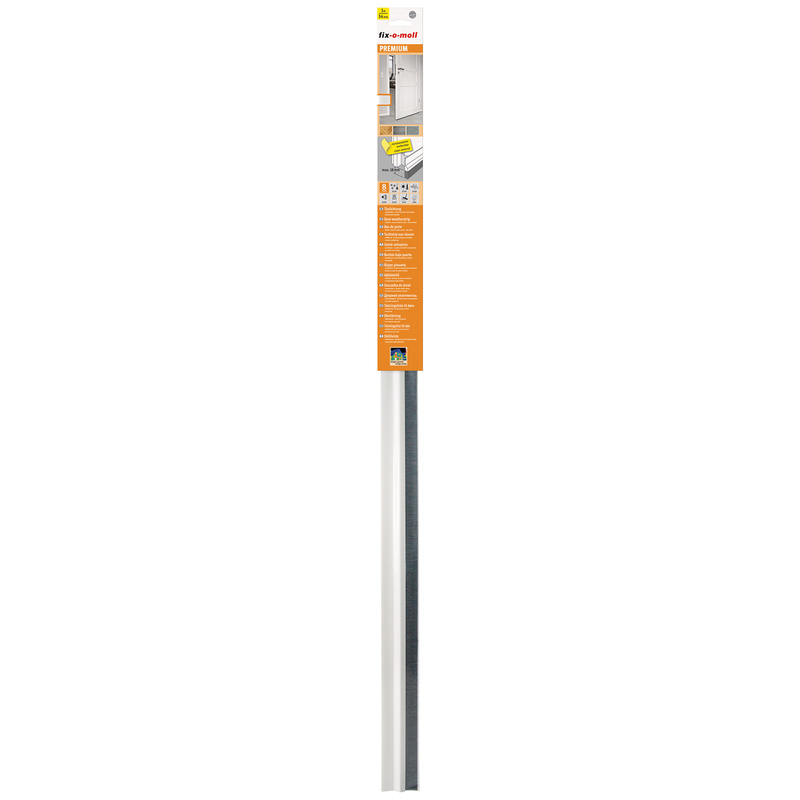 Fix-o-moll tochtstrip deur premium zelfklevend borstel 1m wit