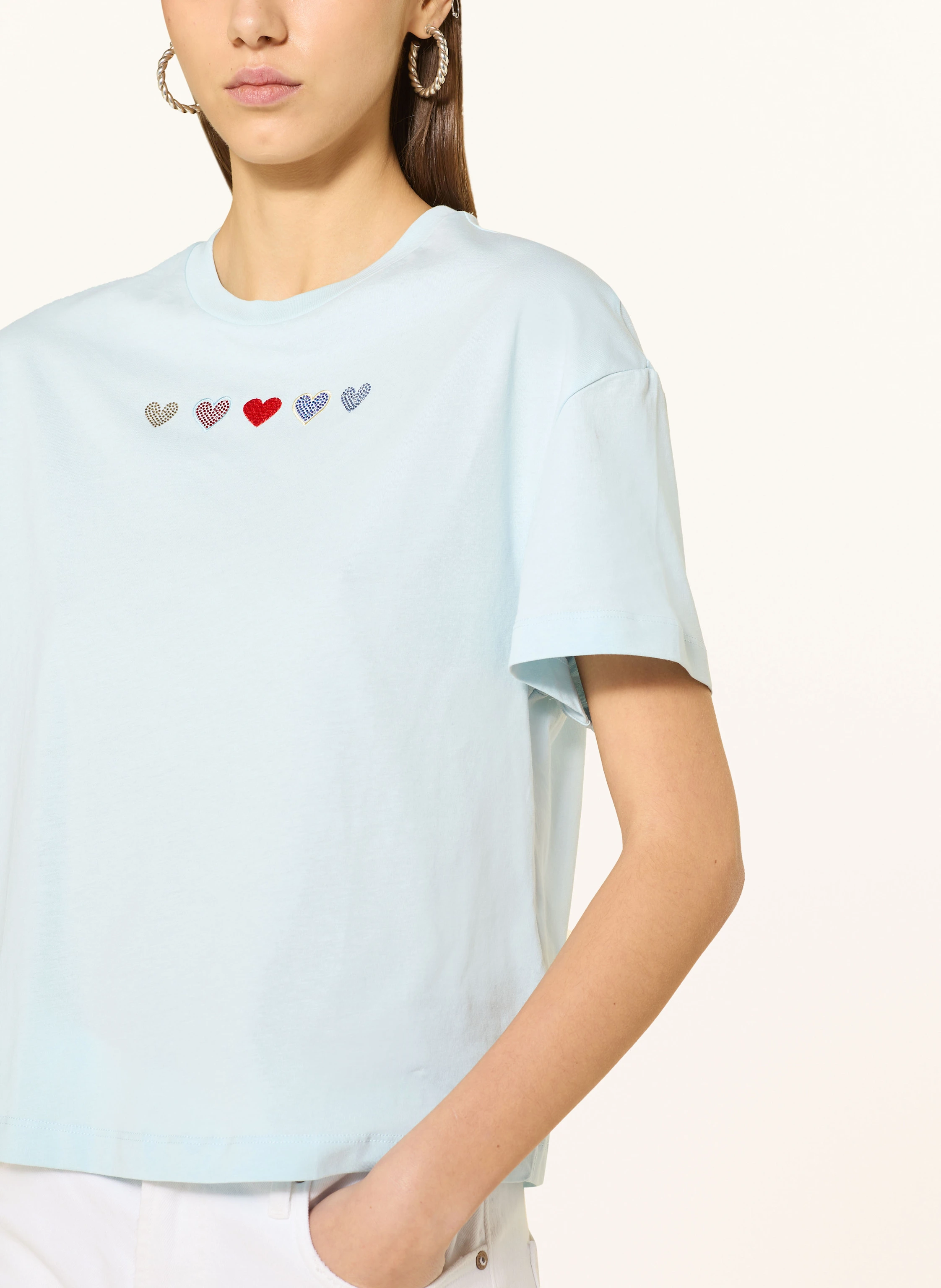 Rich & Royal T-Shirt mit Schmucksteinen