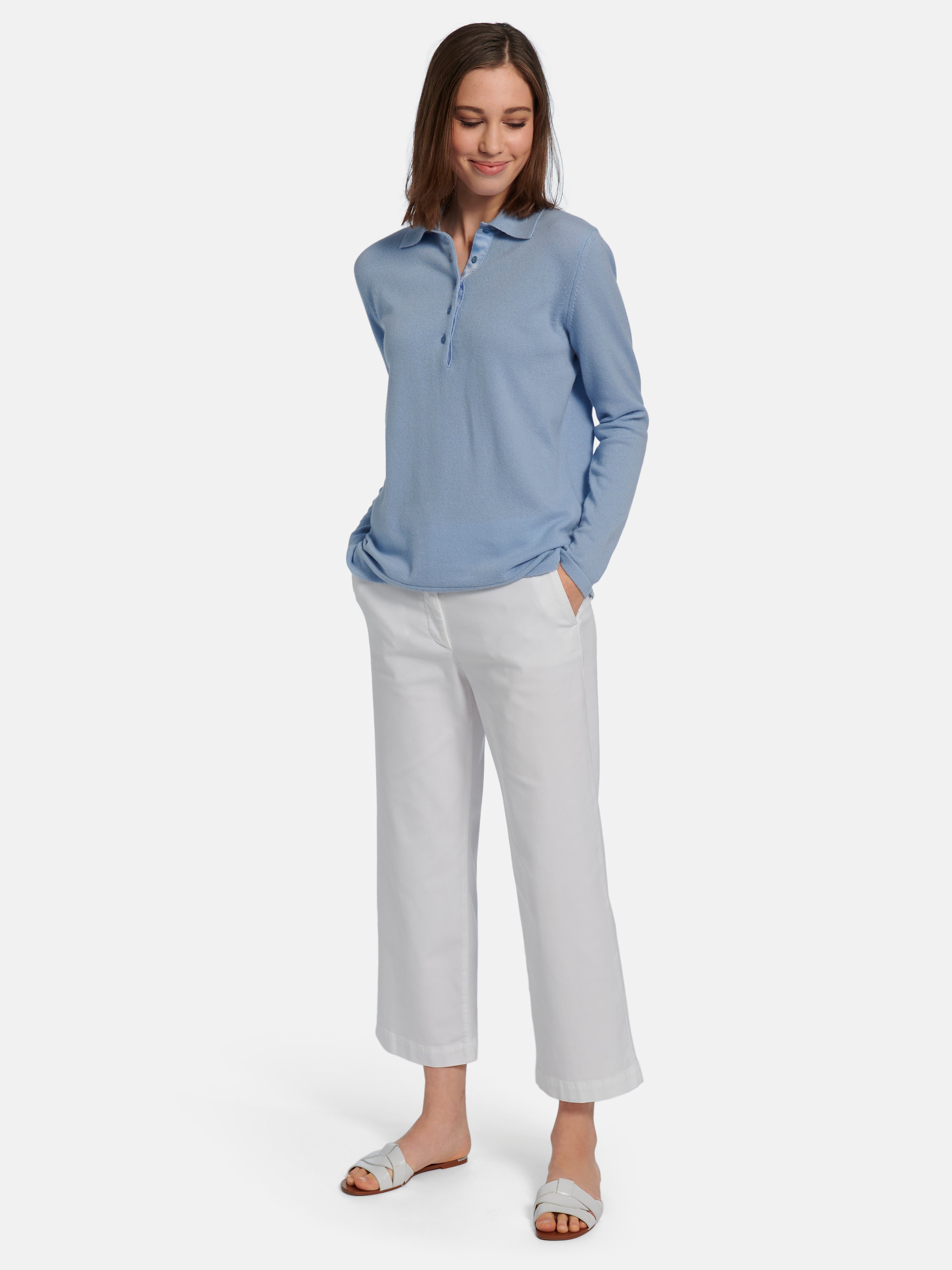 Polo-Pullover aus 100% Premium-Kaschmir