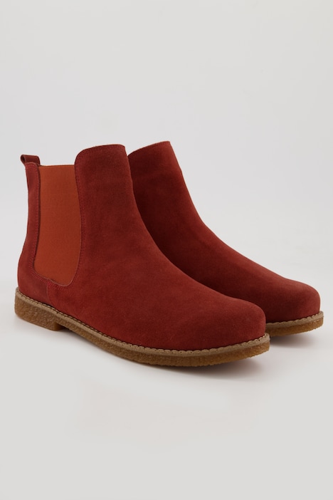 Chelsea-Boots, Veloursleder, Elastikeinsatz, Weite H