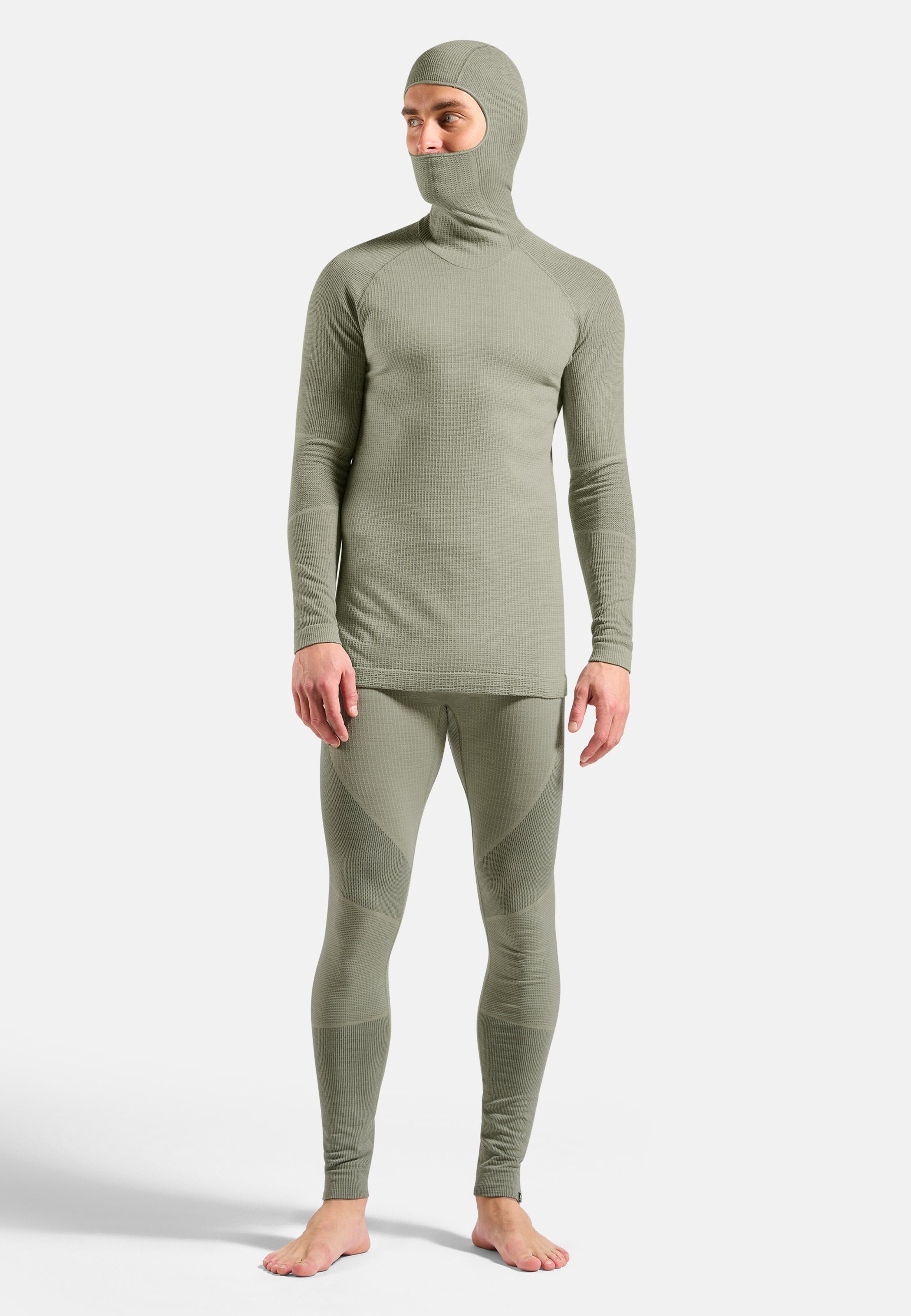 Seamless Performance Wool Funktionsshirt mit Gesichtsschutz in shadow