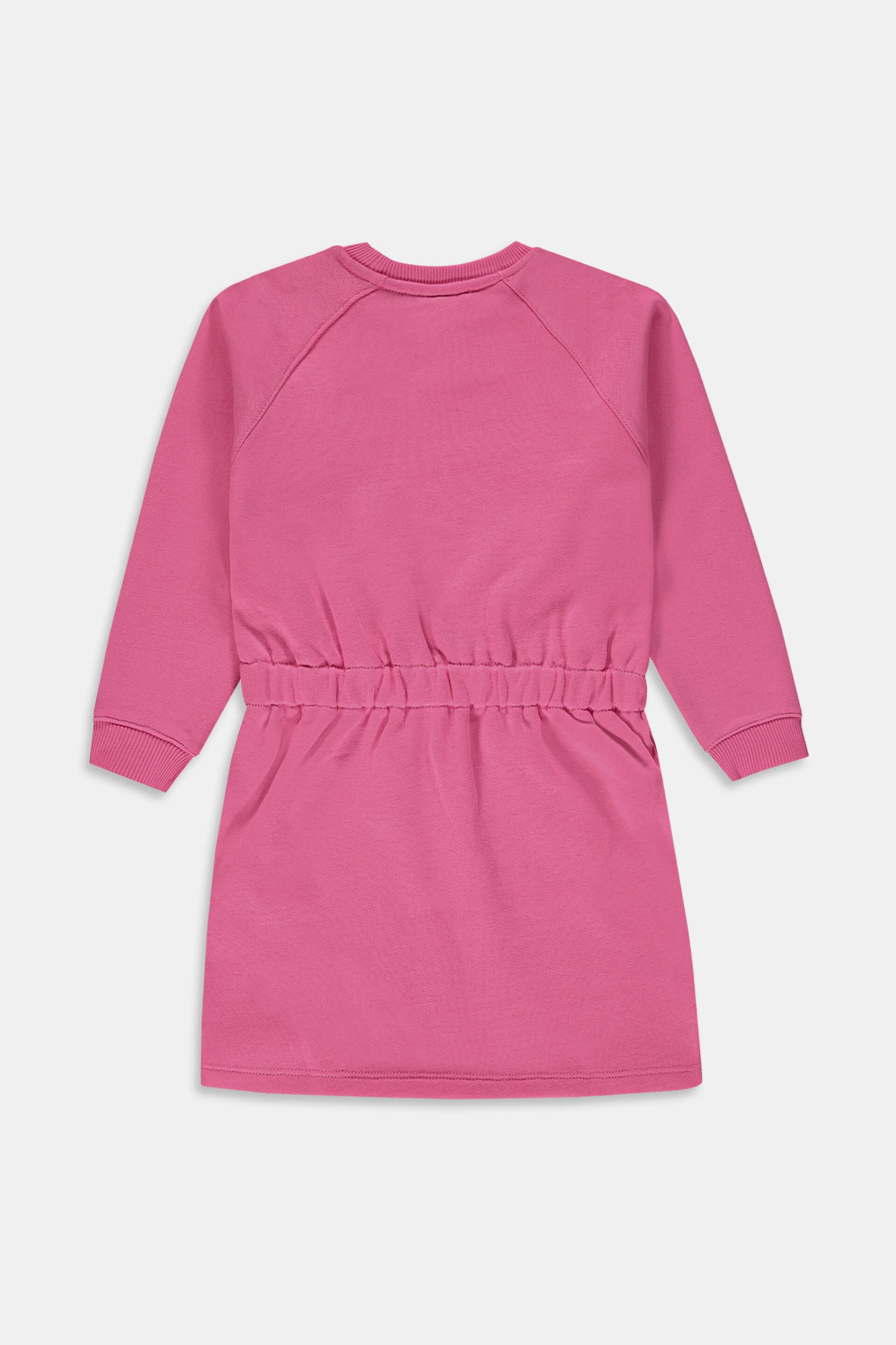 Robe longueur midi en coton de style sweat-shirt