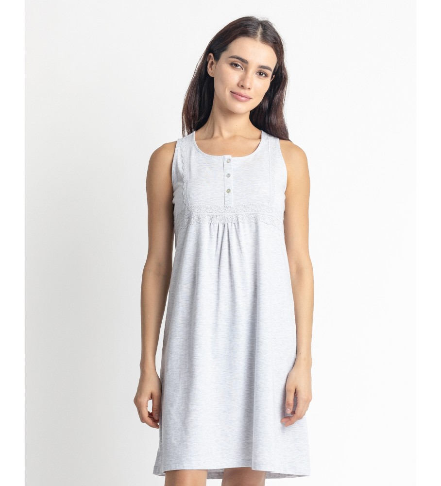 Camisola romântica cinza Admas