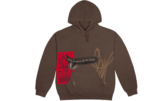 Travis Scott Grin Hoodie Brown