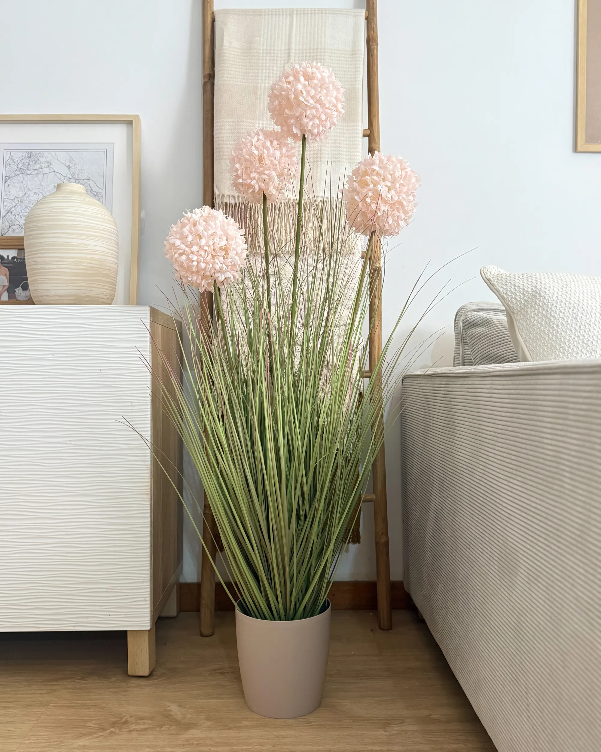 Kunstplant SNOWBALL BUSH 120 cm Roze
