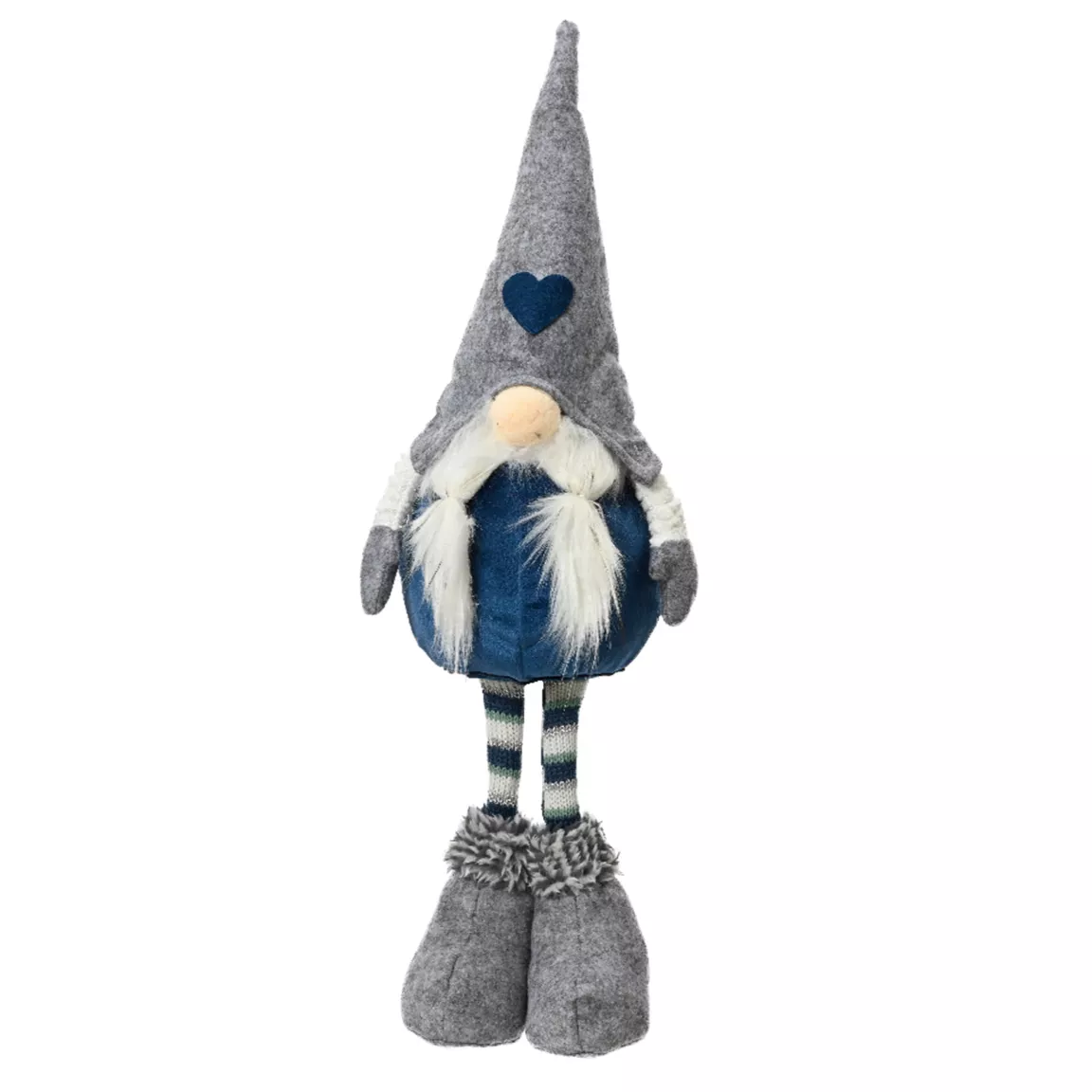 Lutin de Noël (H50 cm) Huguette chapeau pointu Gris
