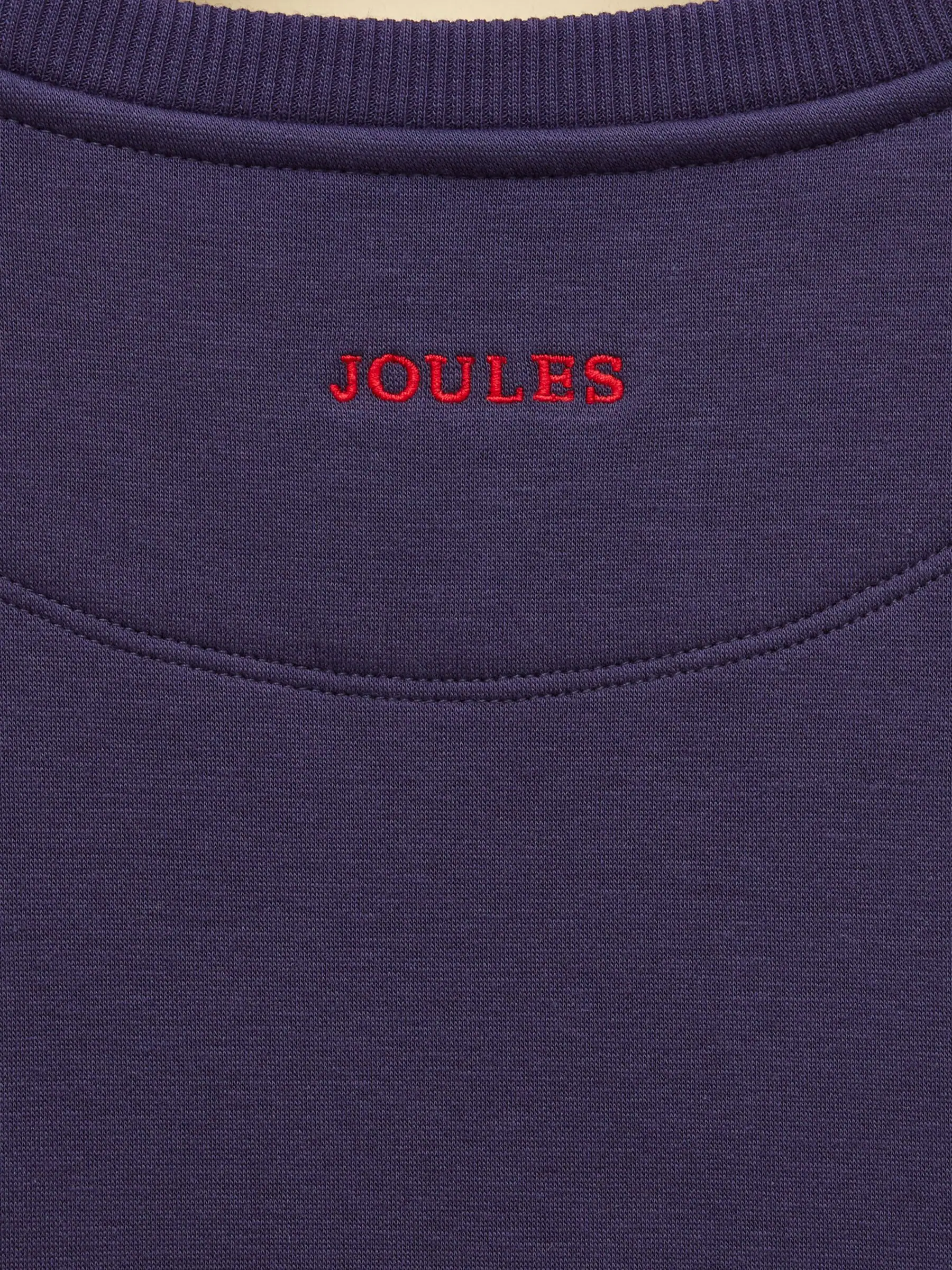 Donkerblauw - Joules Mackenzie sweatshirt voor kinderen met voering van imitatiebont