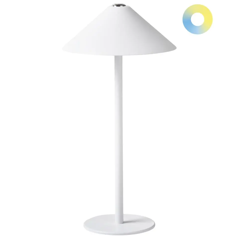 FRANCOLI - Tafellamp - Wit- Aluminium