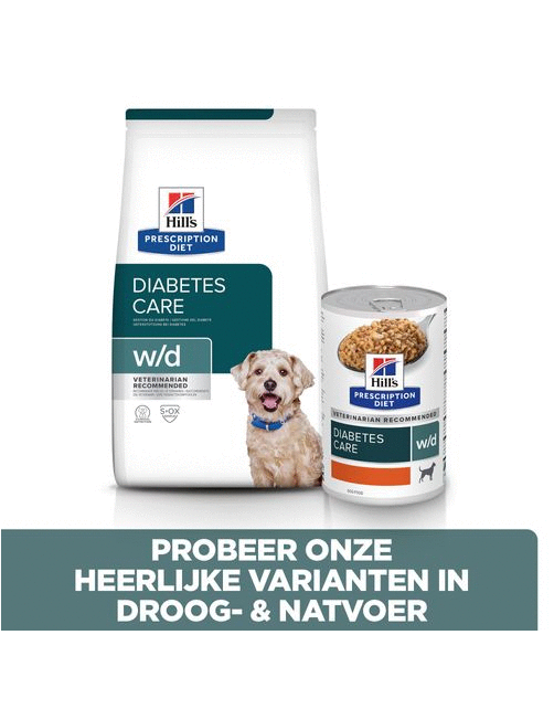 Hill's Prescription Diet W\/D Digestive\/Weight\/Diabetes Management Zak - Hondenvoer - Kip 10 kg