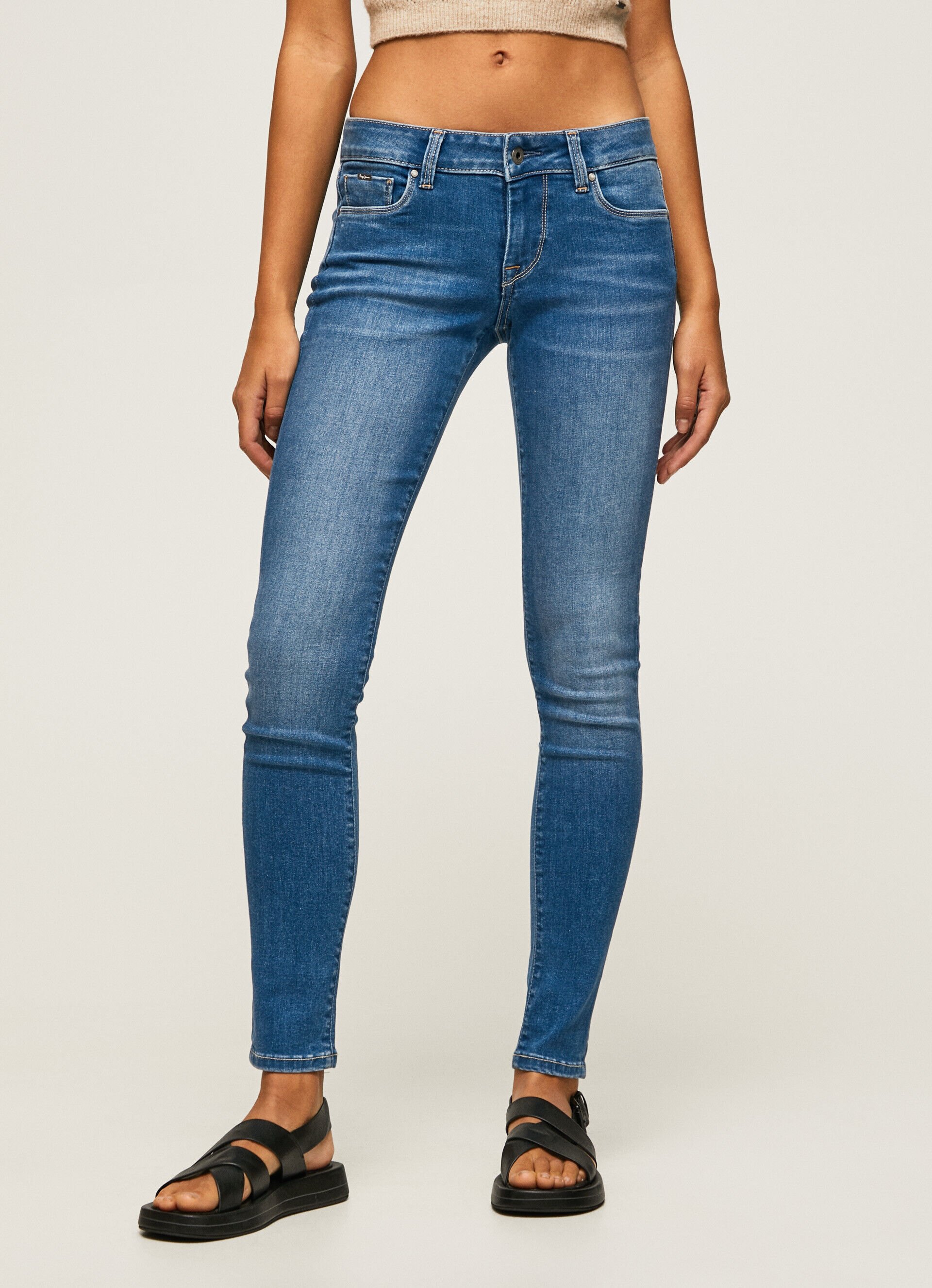 Calça jeans skinny de cintura média SOHO FIT - jeans