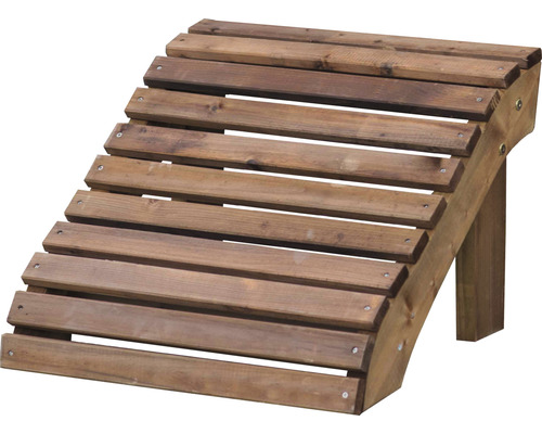 Voetsteun voor eenpersoons relaxfauteuil, hout, 55 x 55 x 38 cm, bruin hout