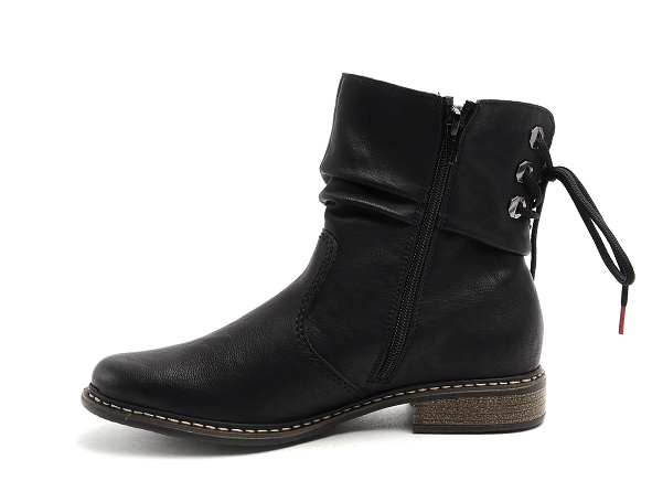 Rieker boots bottine plates femme z49l1 noir