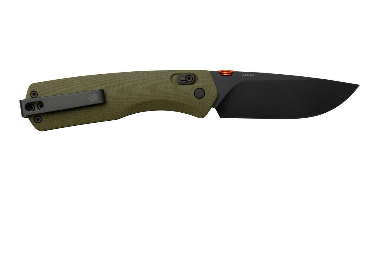 The James Brand The Carter XL, OD Green G10  Orange, Black, KKN116194-00, zakmes