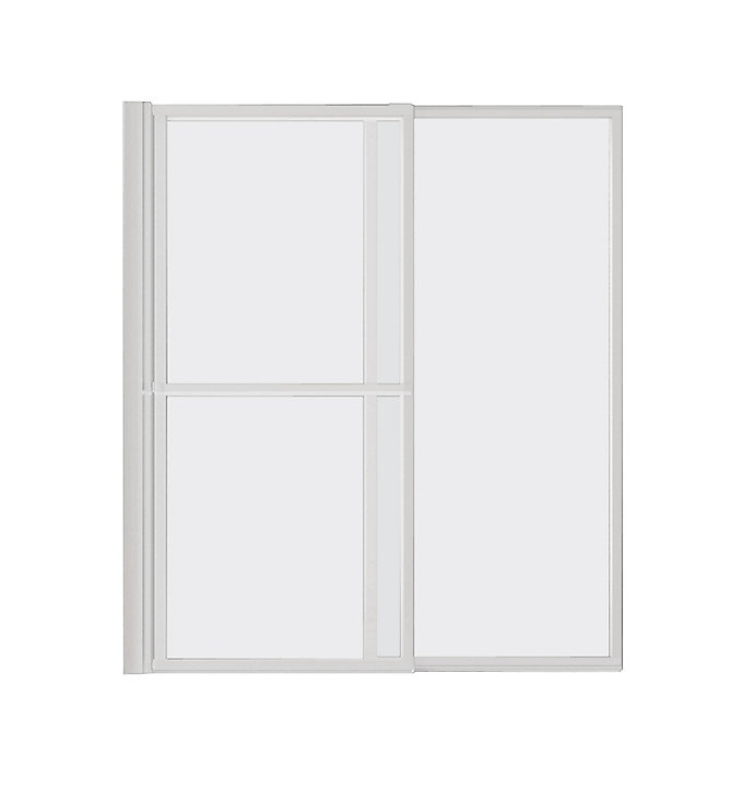 Pare-baignoire blanc 2 volets relevable Atelier du bain