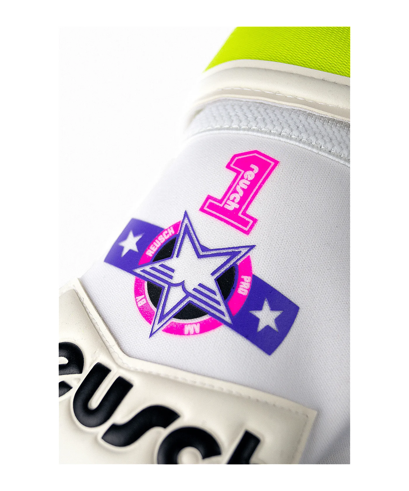 Reusch Legacy Pro Am Gold X TW-Handschuhe Weiss Lila F1055