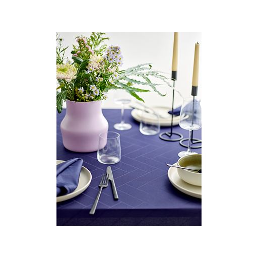 Södahl Tiles Damaskdug, Indigo, Ø180 cm