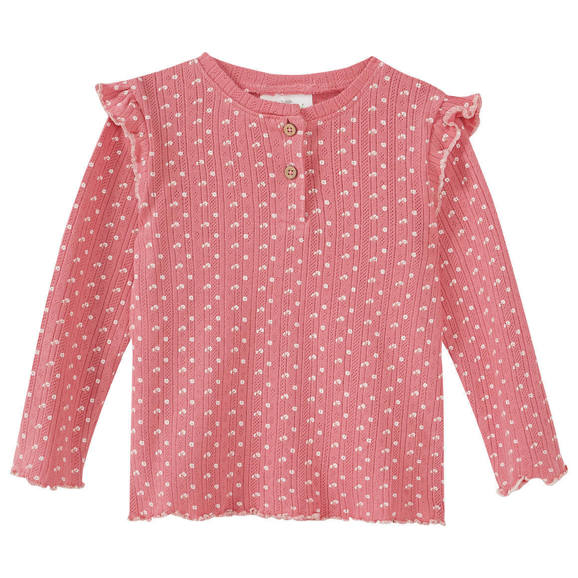 Topomini Pure Collection Baby Langarmshirt aus Bio-Baumwolle rosa