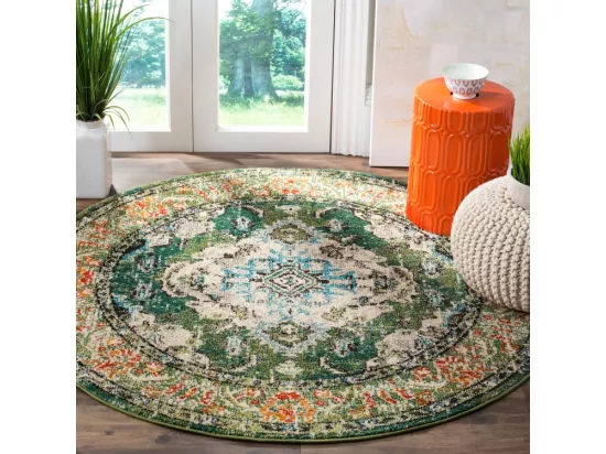 Tapis Forest Green & Light Blue 122 X 122 cm - Milà