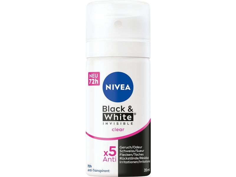 NIVEA Deo Invisible Clear Spray 35 ml Deodorant bietet Schutz, ohne gelbe Flecken oder weisse Rückstände