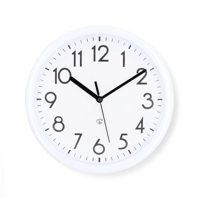 Nedis Vægur | Diameter: 220 mm | Plastik | Hvid