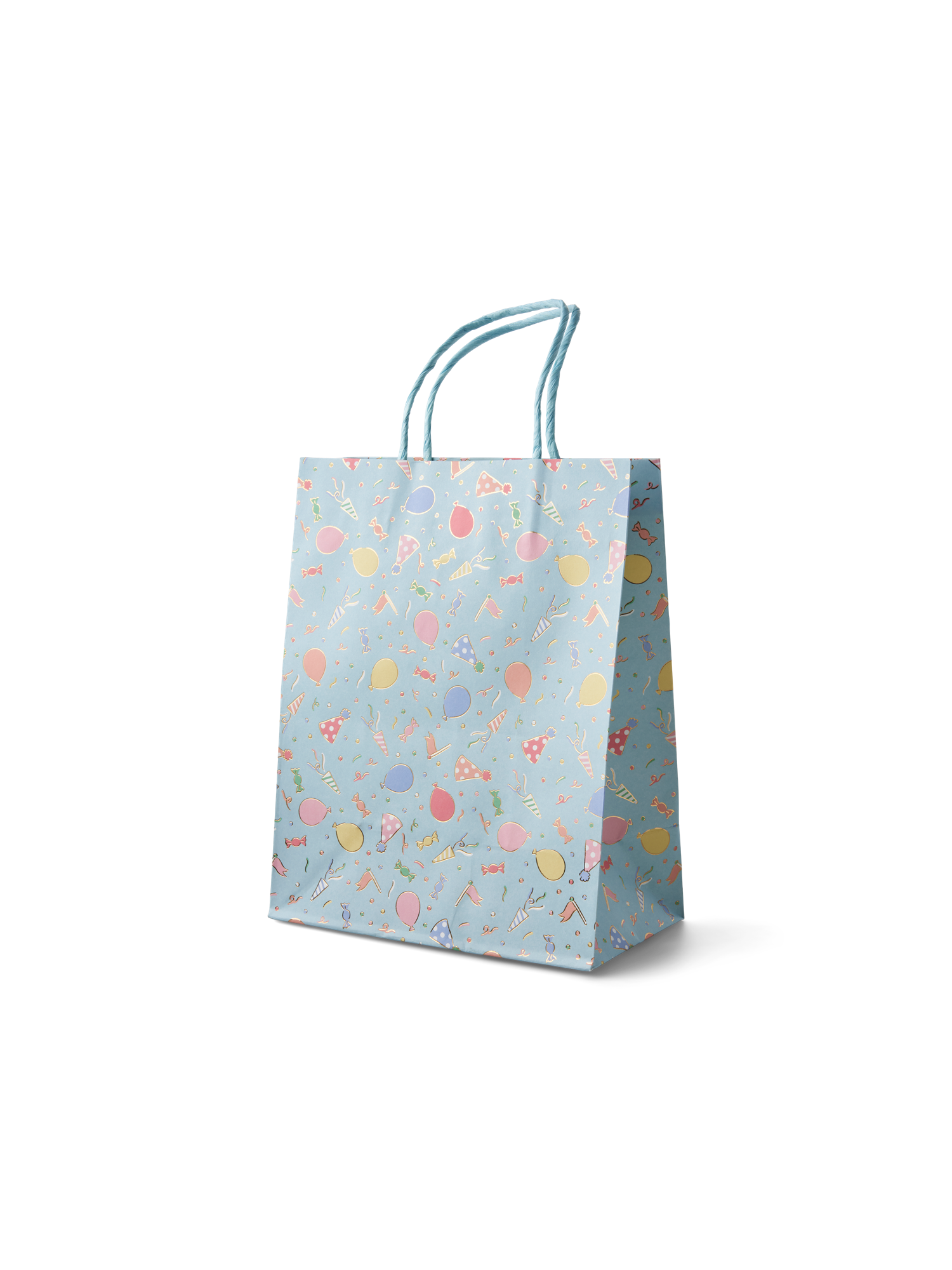 Gavepose | Papir. 12,3 x 7,8 x 32,7 cm. | Sky Blue