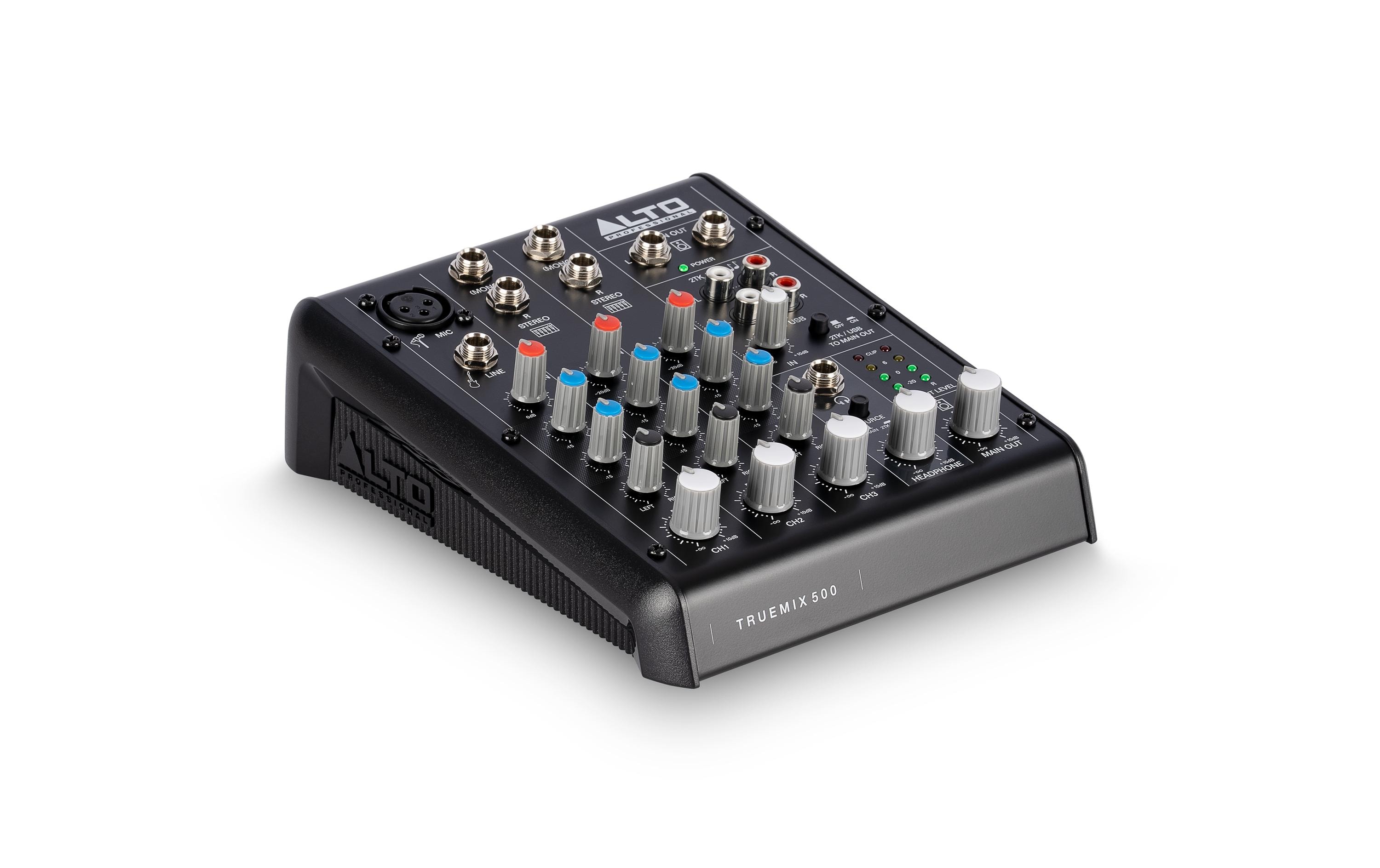 Mischpult Professional TrueMix 500Analoger 5-Kanalmixermit USB