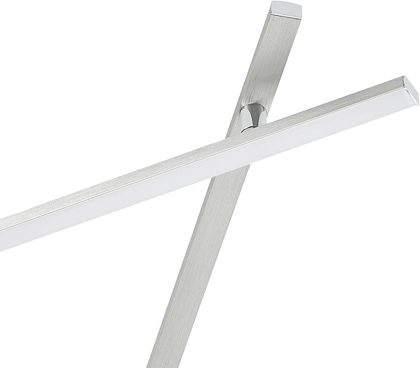 Lindby LED Deckenleuchte Kerem dimmbar (Modern) in Alu aus Metall (1 flammig,) - Lampe Deckenlampe Wohnzimmerleuchte