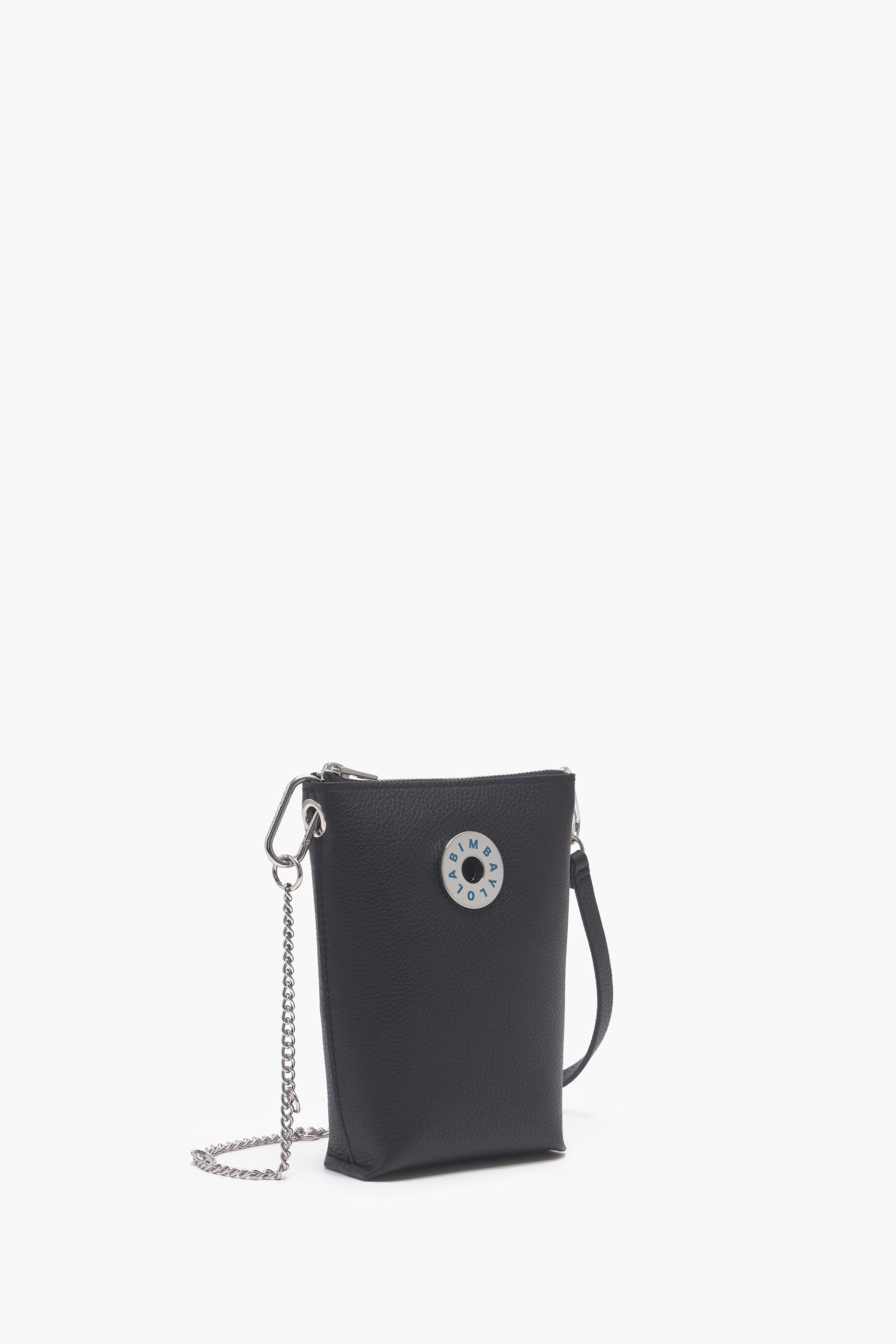 Bolsa de ombro XS em couro preto