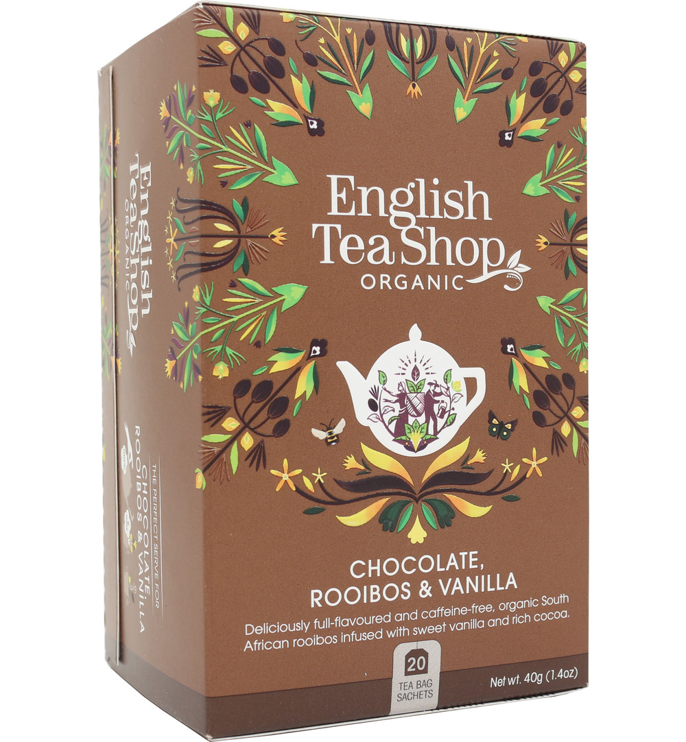English Tea Shop Rooibos chocolate & vanilla bio (20 zakjes)