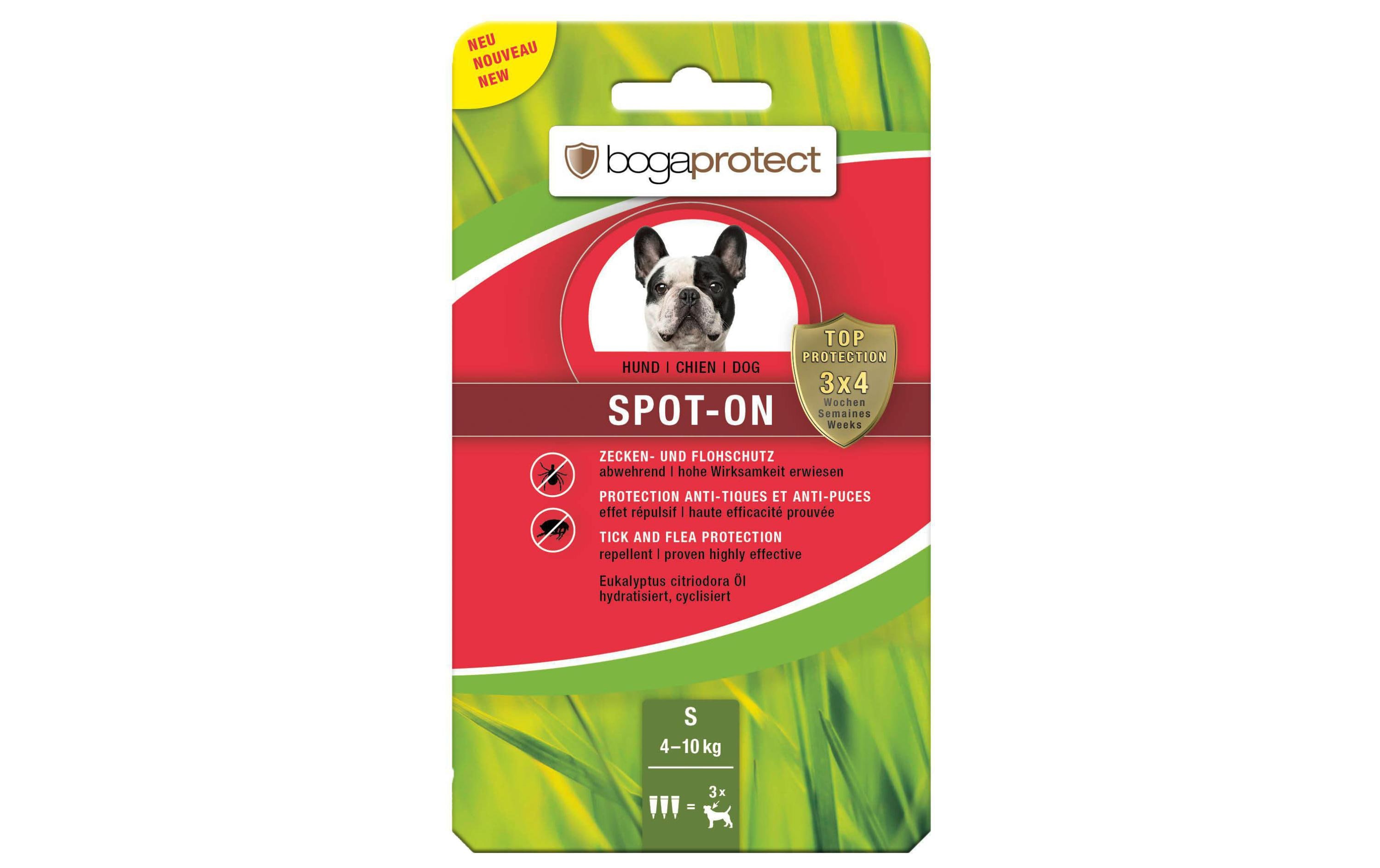 Anti-Parasit-Tropfen bogaprotect Spot-on Hund SZecken- und Flohschutz mit Langzeitwirkung