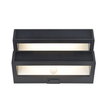 LUTEC wandlamp Barlo Solar antraciet 8,2W met bewegingssensor