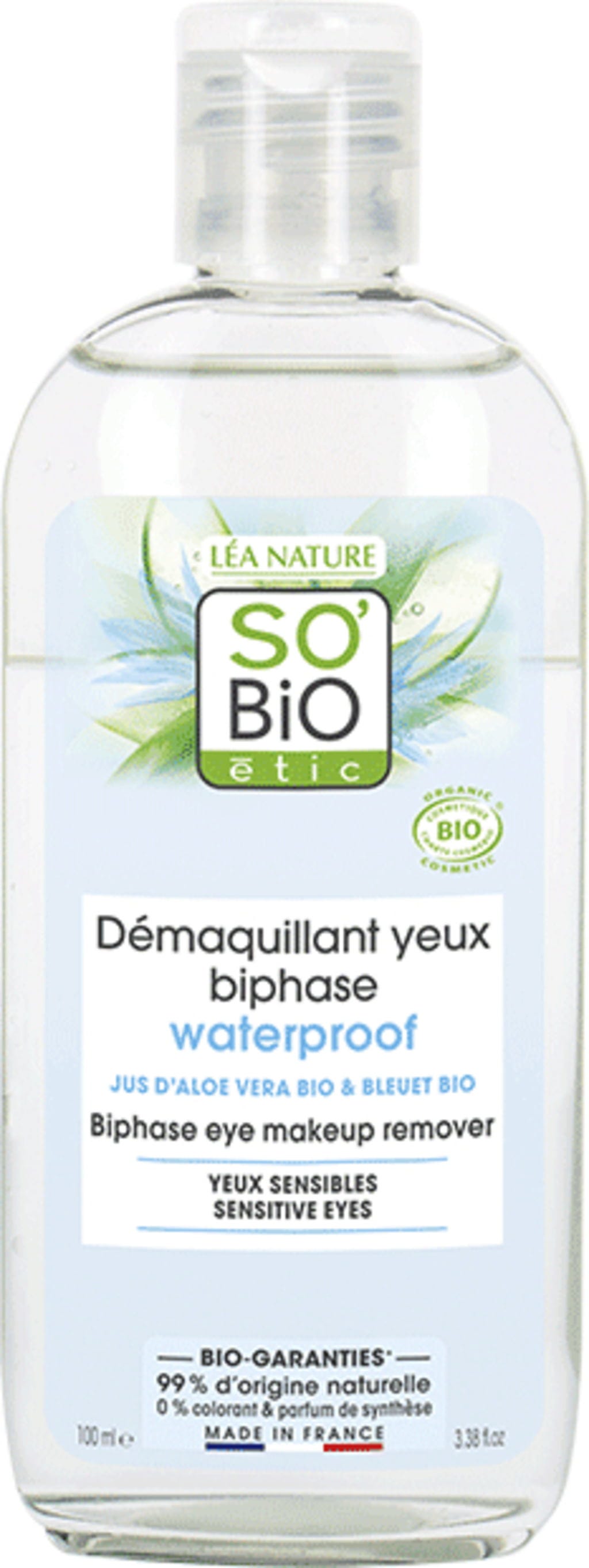 LÉA NATURE SO BiO étic  Aloe Vera 2-Phasen Augen-Make-up-Entferner, 100 ml