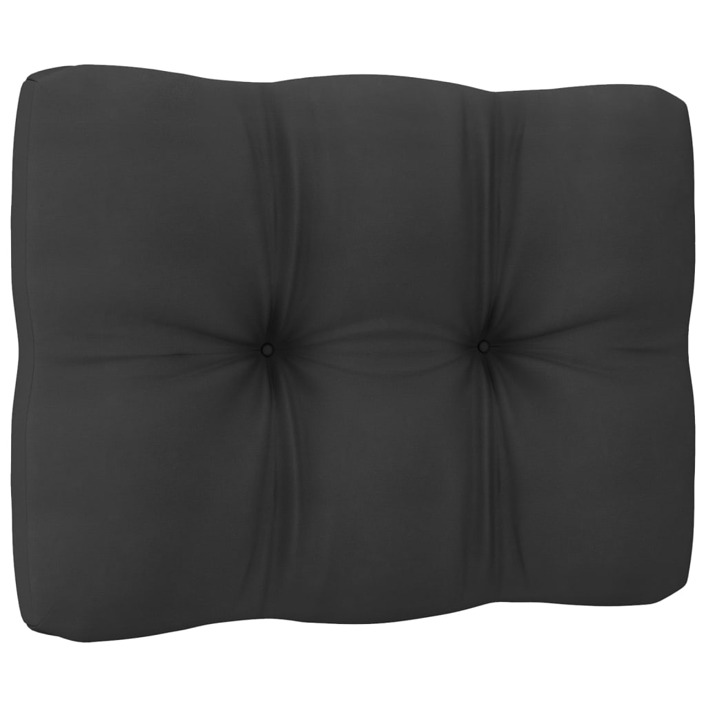 Salon de jardin meuble d'extérieur ensemble de mobilier 9 pièces avec coussins anthracite pin massif
