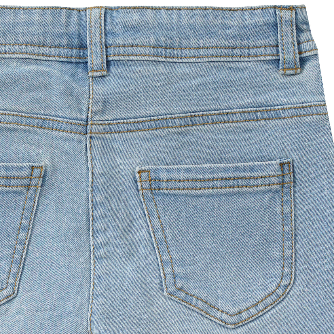 Mädchen Jeansshorts mit verstellbarem Bund hellblau