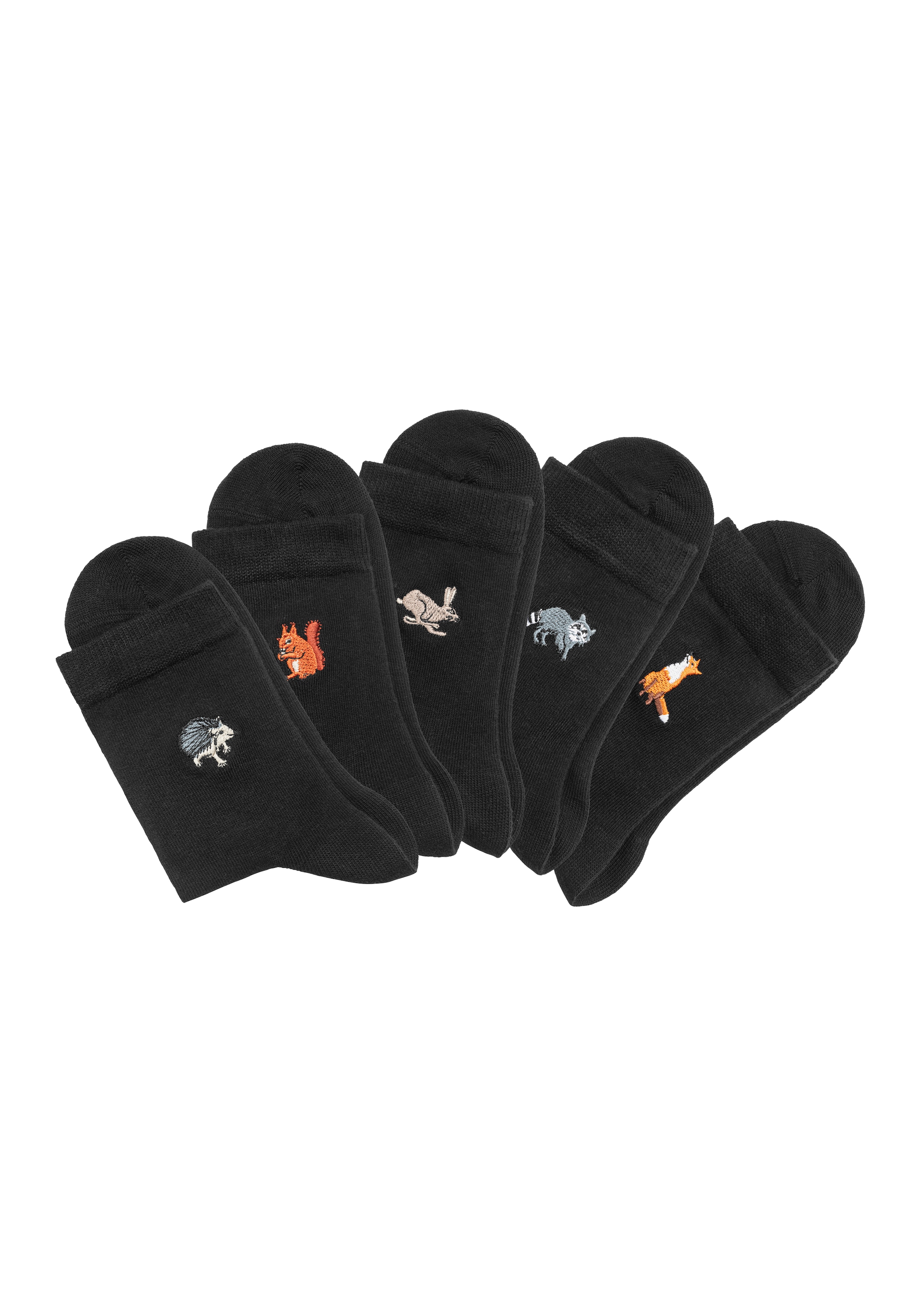 H.I.S Socken Packung, 5 Stk. tlg. mit hochwertiger Stickerei
