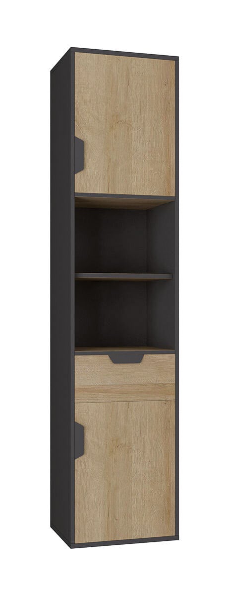 Regal Nano Eiche Riviera-Optik/Graphit 45 x 195 x 40 cm