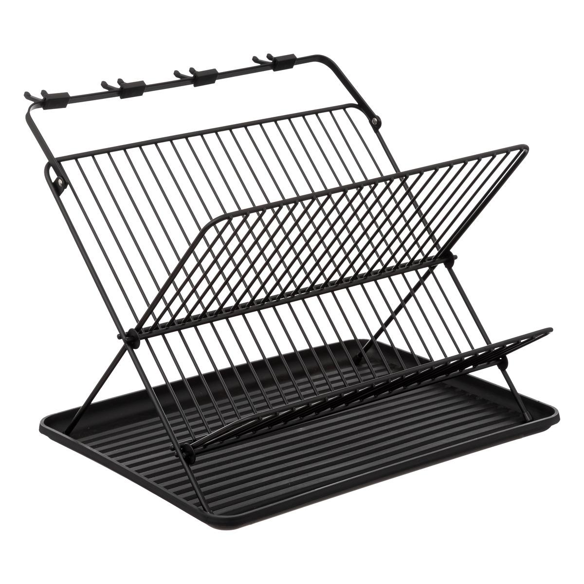 EGOUTTOIR PLIANT 2 NIVEAUX NOIR