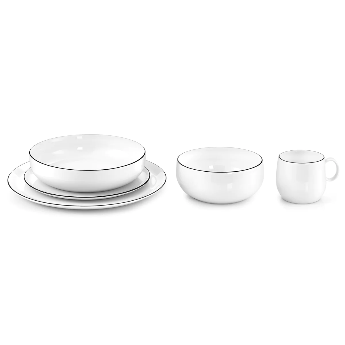 Yaka Noir - Assiette plate 27 cm (lot de 6) Médard de Noblat