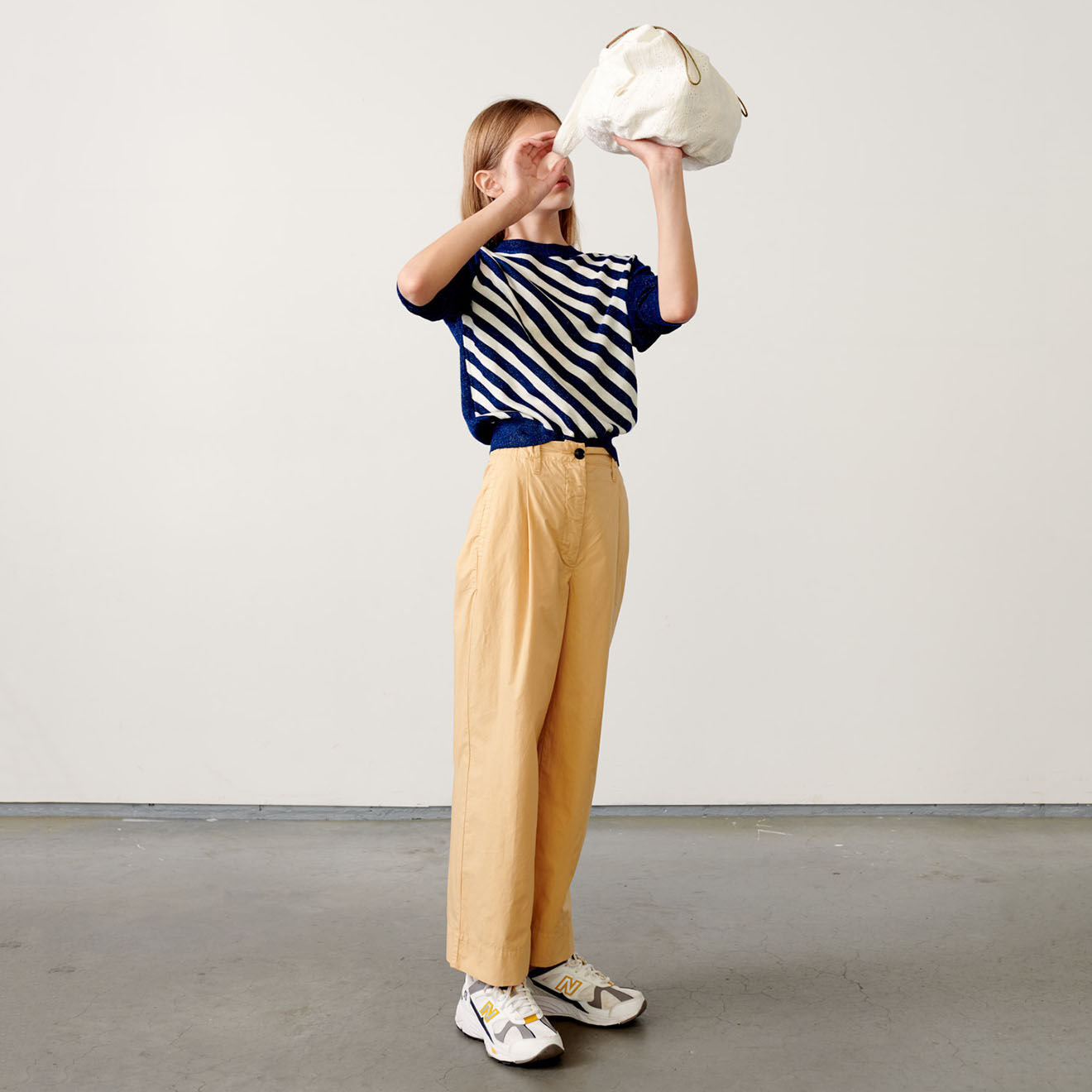Bellerose Pantalon Pringle en Coton léger jaune