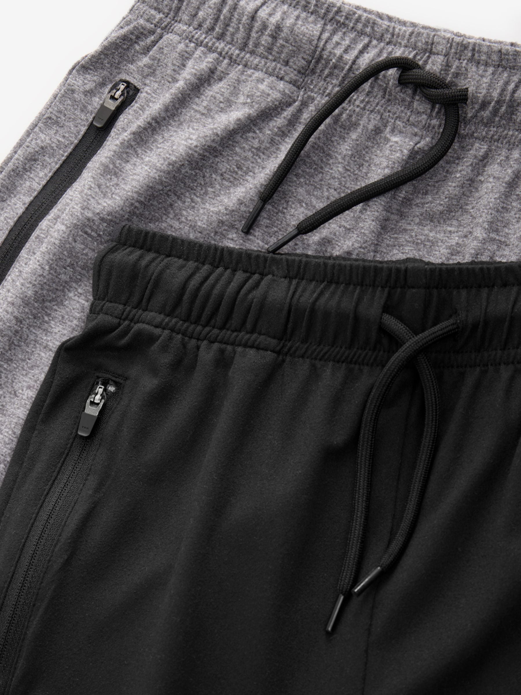 Zwart/grijs - Verpakking van 2 lichtgewicht sportshorts (3-17jaar)