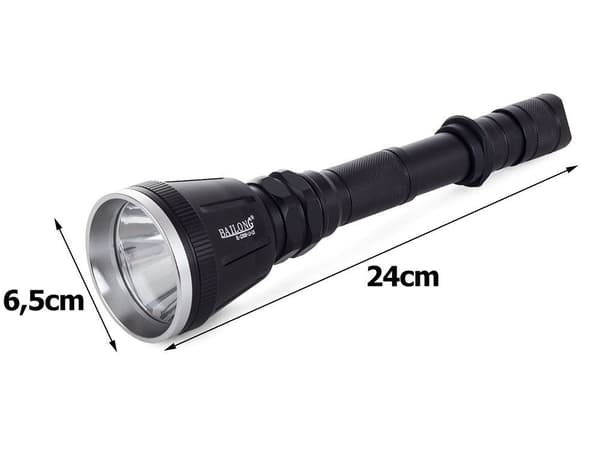 Ficklampa / Taktisk LED-lampa - 3 Utbytbara Linser