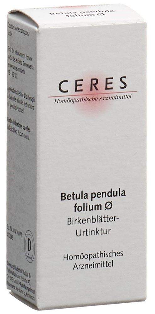 CERES Betula pendula folium<br>20 ml, Flasche, Urtinktur