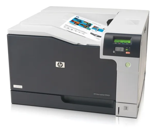 HP Color LaserJet Professional CP5225n - Printer - farve - laser - A3 - 600 dpi - op til 20 spm (mono) / op til 20 spm (farve) - kapacitet: 350 ark - USB, LAN